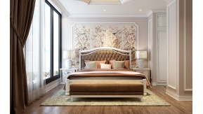 Chọn giấy dán tường hiện đại cho phòng ngủ. 